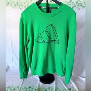 adidas Green Crewneck Sweater with Logo
